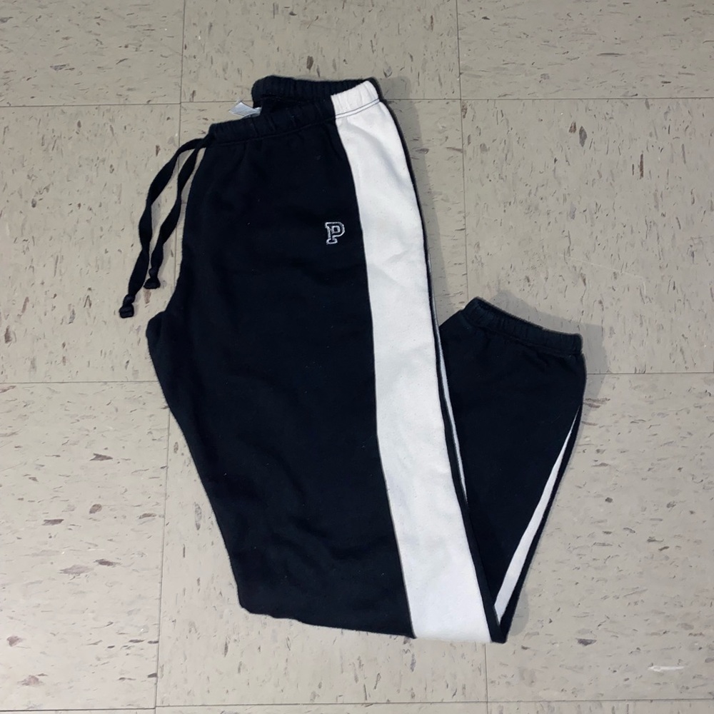 PINK black & white Elastic Sweats